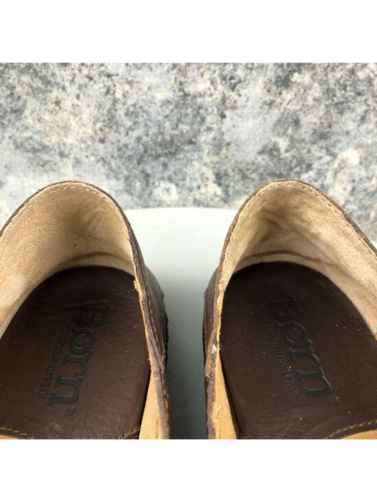 Born Men\'s Size 10.5 Brown Pebbled Leather Closed Toe Slip On Casual Loafers main image 9